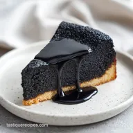Black Sesame Basque Cheesecake with Custard Center