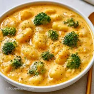 Broccoli Cheddar Gnocchi Soup One-Pot