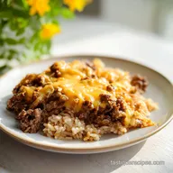 Cheesy Ground Beef and Rice Casserole: One-Pan