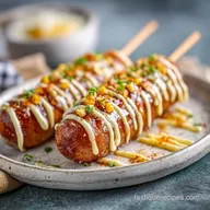 Cheesy Korean Corn Dog Recipe for 6 Servings