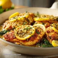 Lemon Chicken Recipe for 4 Servings with Butter Glaze