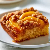 Easy Peach Crumb Cake for 20 Servings