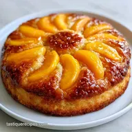 Fresh Peach Cake with Cinnamon Glaze