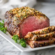 Garlic Herb Crusted Prime Rib Roast for 10 Servings