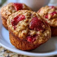 Healthy Strawberry Oatmeal Muffins: 12pk