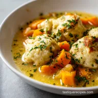 Chicken and Dumplings for 8 Servings: Velvety and Fluffy