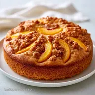 Italian Peach Crumb Cake for 12 Slices