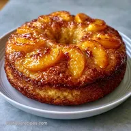 Spiced Peach Cake with Sour Cream