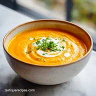 Roasted Creamy Carrot Soup for 4 Servings with Coconut Milk