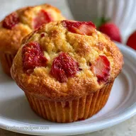 Strawberry Rhubarb Yogurt Muffins
