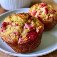 35-Minute Strawberry Rhubarb Muffins