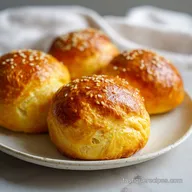 Vegan Brioche Buns for 8 Servings, Fluffy