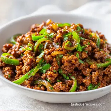 Award Winning Ground Beef Meal: One-Pan Recipe Card