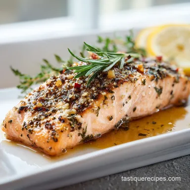 Baked Salmon with Garlic and Dijon for 4 Servings