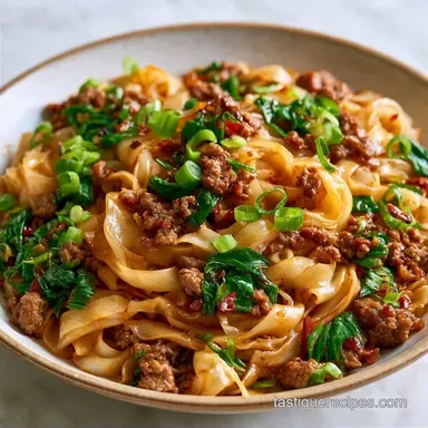Beef Rice Noodle Skillet in 25 Minutes