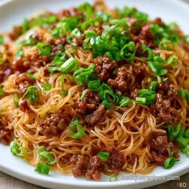 Beef Rice Noodles in 20 Minutes Recipe Card