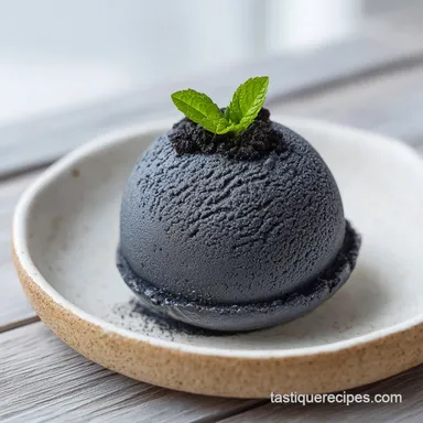 Black Sesame Ice Cream No Churn Recipe | 6h 25m Recipe Card