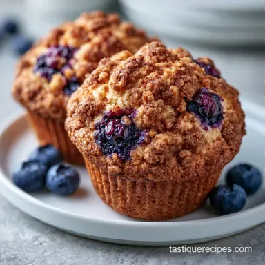 Blueberry Muffins with Sour Cream Recipe Card