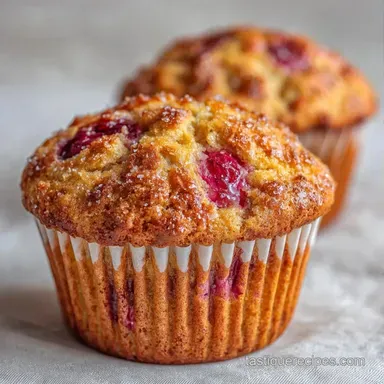 Brown Sugar Rhubarb Muffins with Sour Cream Recipe Card