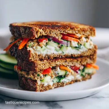 Chickpea Tuna Melt Recipe for 2 Servings