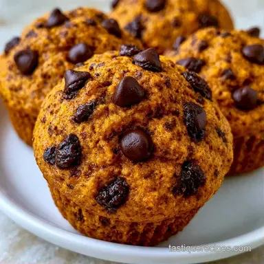 Chocolate Chip Pumpkin Muffins Meal Prep Recipe Card