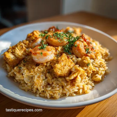 Crab Shrimp Casserole with Old Bay and Rice for 8 Servings Recipe Card