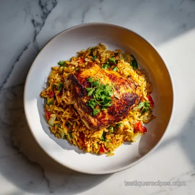 Creamy Chicken and Rice: One Pot Meal for 4 Servings