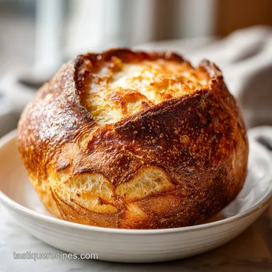 Crusty Italian Bread Baked in a Dutch Oven with Bread Flour Recipe Card