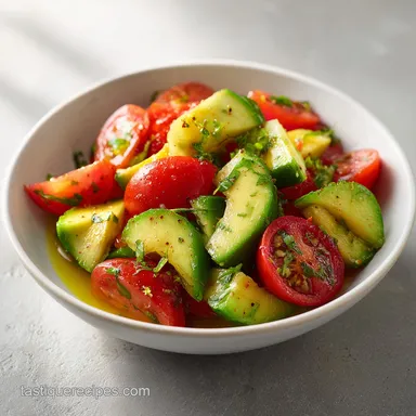Cucumber Tomato Avocado Salad for 4 Servings