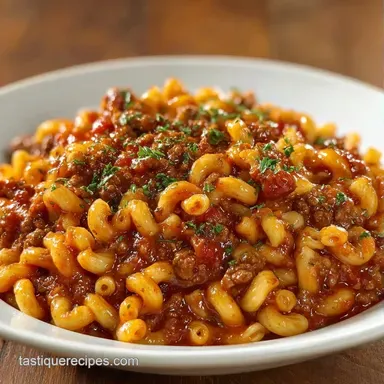 Easy Ground Beef Macaroni in 30 Minutes Recipe Card