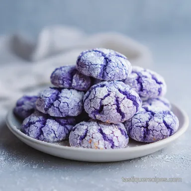 Easy Ube Crinkle Cookies Recipe for 24 Recipe Card
