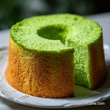 Pandan Chiffon Cake Recipe for 10 Servings Recipe Card