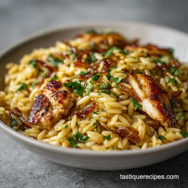 French Onion Chicken Orzo for 4 Servings