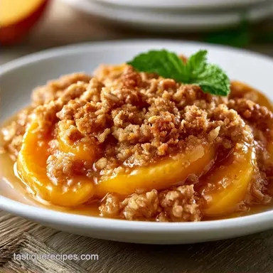 Peach Crisp with Fresh Peaches