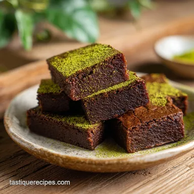 Matcha Brownie Recipe: Fudgy with Crackle Top