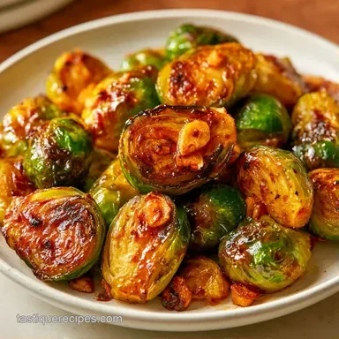 Garlic Roasted Brussels Sprouts: Crispy Recipe Card