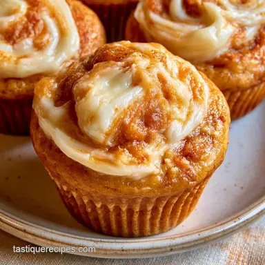 Quick Pumpkin Cream Cheese Muffins Recipe Card