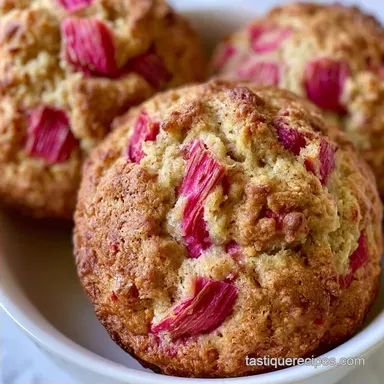 Rhubarb Muffins with Almond Flour