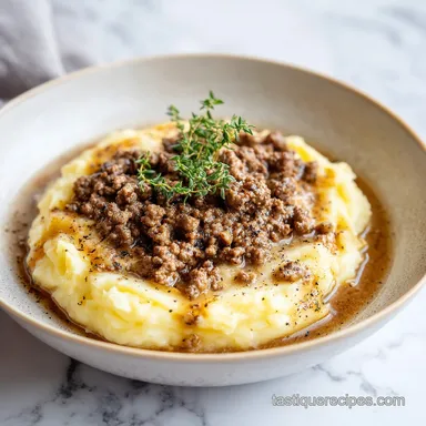Ground Beef and Gravy over Mashed Potatoes in 30 Minutes