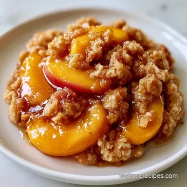 Peach Crumble with Almond Meal Recipe Card
