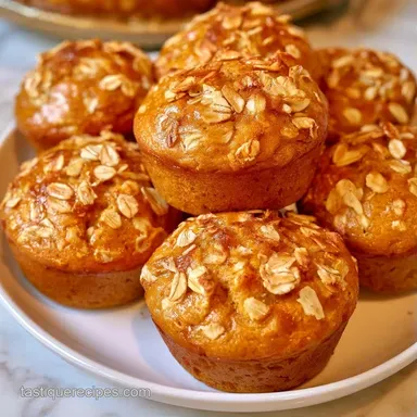 Pumpkin Oat Muffins with Greek Yogurt Recipe Card