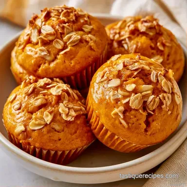 Pumpkin Oatmeal Muffins Healthy: 30 Min Recipe Card