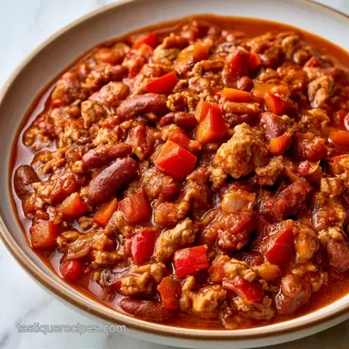 Ground Turkey Pumpkin Chili Recipe Card