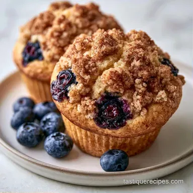 Blueberry Muffins in 30 Minutes Golden Recipe Card