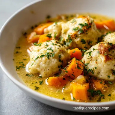 Chicken and Dumplings for 8 Servings: Velvety and Fluffy