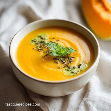 Kabocha Squash Soup Recipe with Ginger: 30 Min Recipe Card