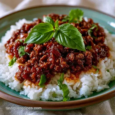 Korean Ground Beef Rice Bowl Meal Prep Recipe Card
