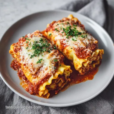 Lasagna Roll Ups Recipe for 6 Servings