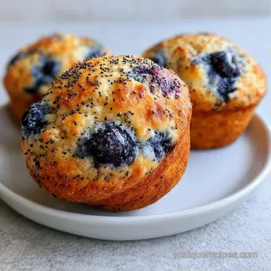 Lemon Blueberry Muffins with Greek Yogurt Recipe Card