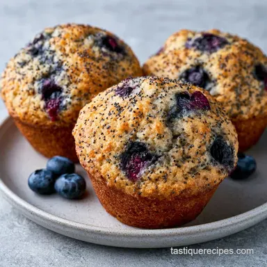 Lemon Blueberry Muffins with Greek Yogurt
